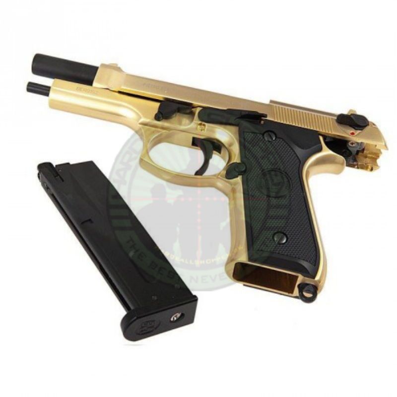 WE - M9 Full Metal GBB Gold - Billede 2