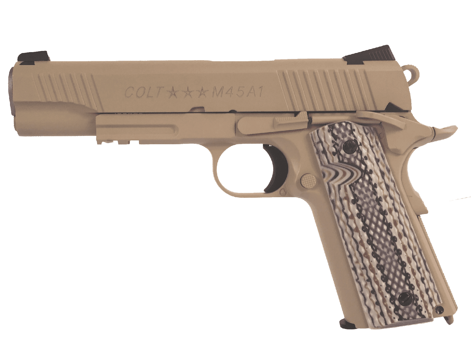 CyberGun - Colt 1911, Rail, M45A1, Tan
