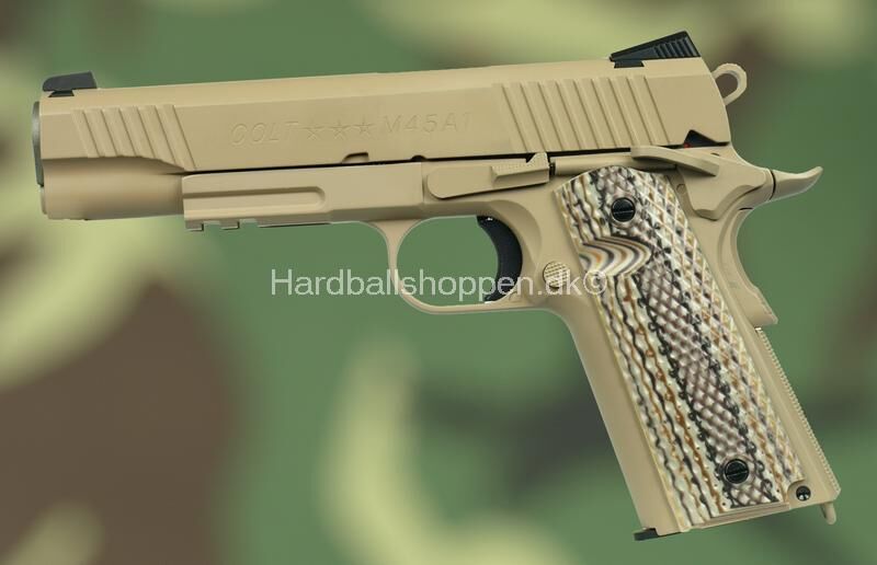 CyberGun - Colt 1911, Rail, M45A1, Tan - Billede 2