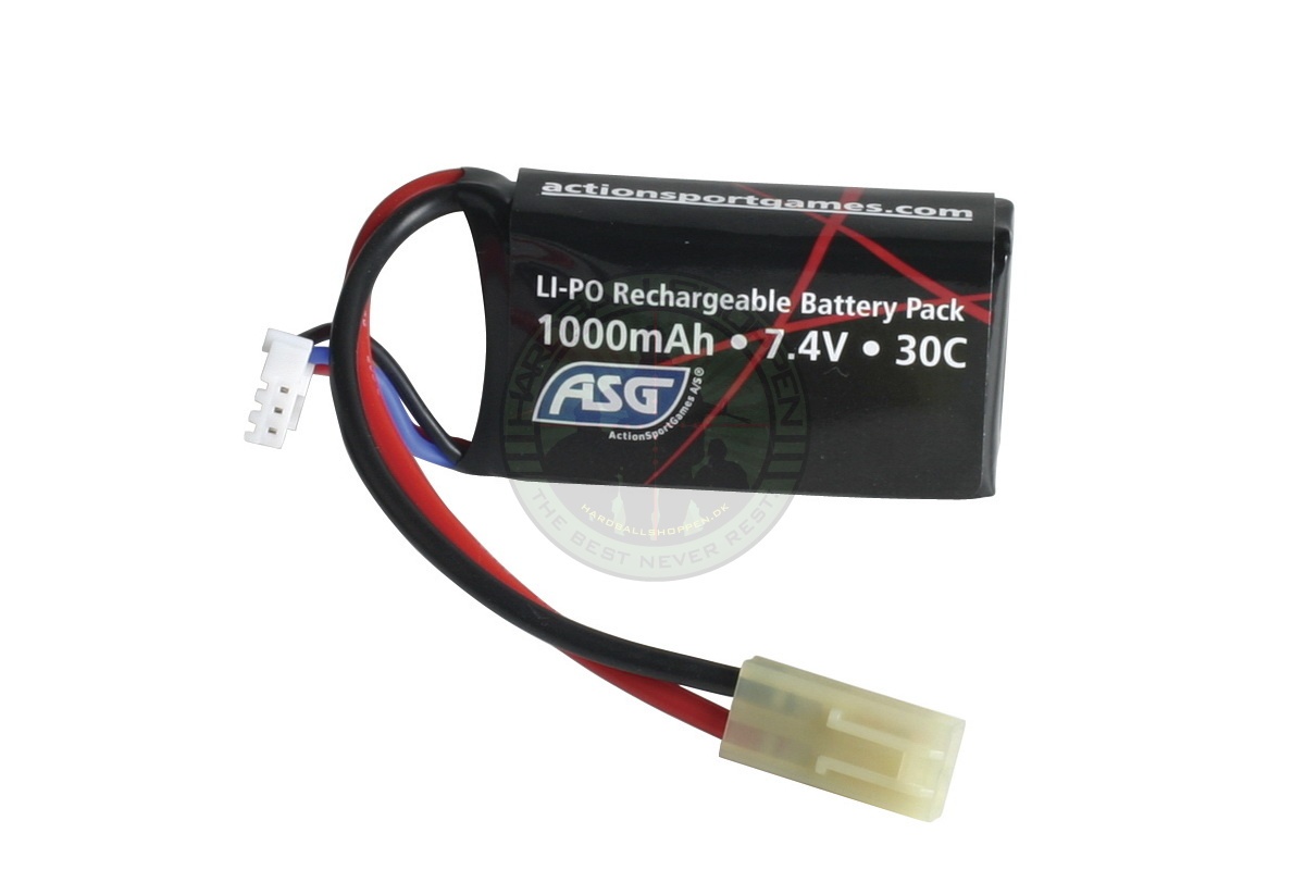 ASG 7,4v 1000mAh, Li-Po, batteri