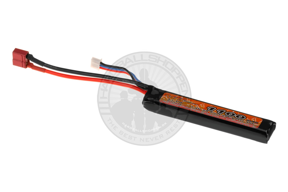 VB Power - 7,4V 1100mAh 20C, Stang LiPo, Deans stik