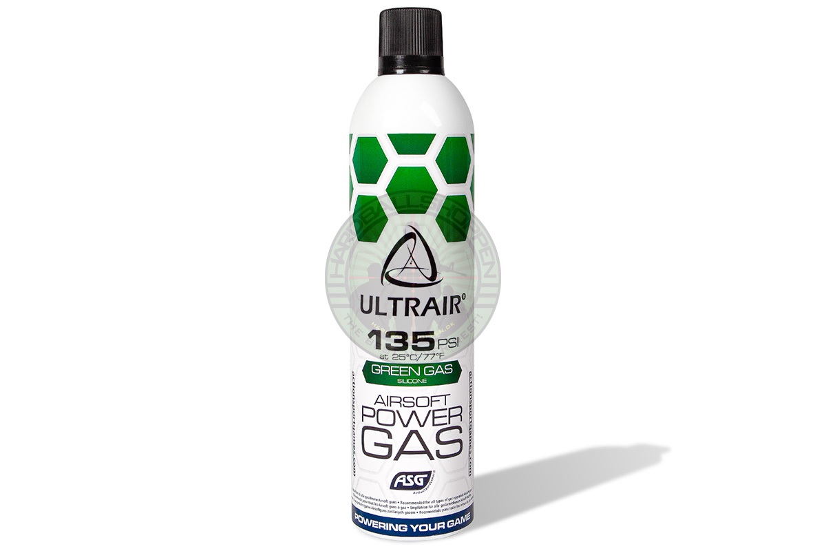 ASG - ULTRAIR Powergas Summer, 135psi, 520 ml - Med silikone, Green